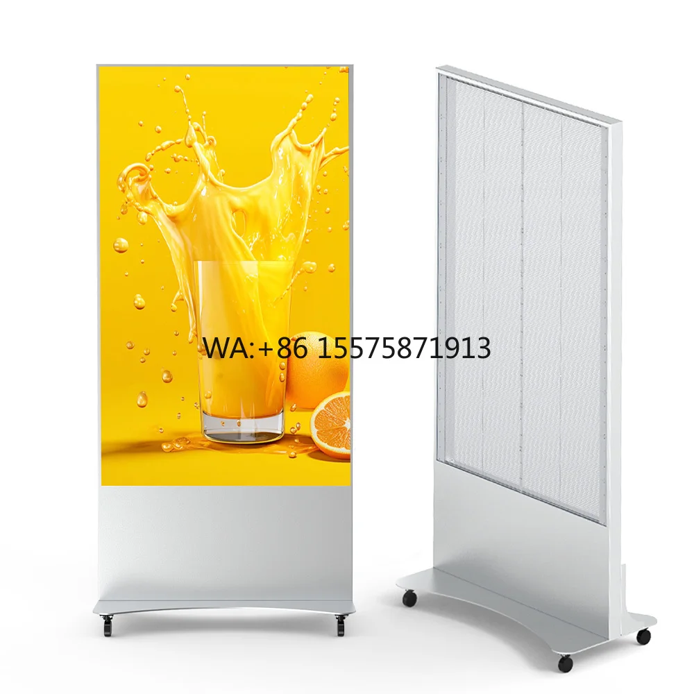 Wholesale P3LED Video Display Movable LED Display Screen Customized Size Indoor LED Transparent Poster Advertising Product Show