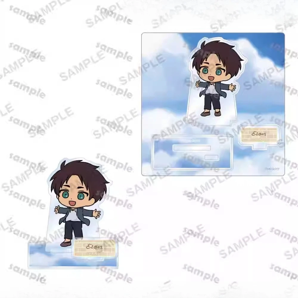 Juego Armin Arlert Hans Eren Yeager Mikasa Ackerman Hange Zoe muñeco con soporte acrílico figura de Anime modelo placa Cosplay juguete para regalo