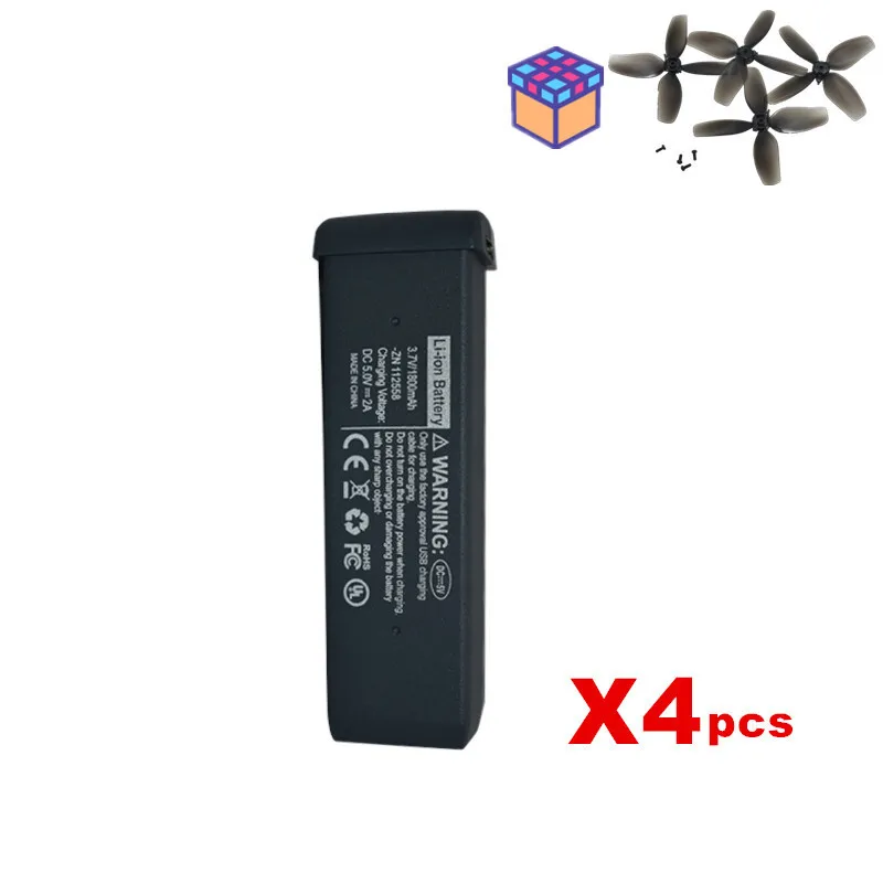 Originele 3.7V S156 Drone Batterij 1800mAh Lipo oplaadbare Batterij heeft Oranje en grijze twee kleuren batterij Gift propeller