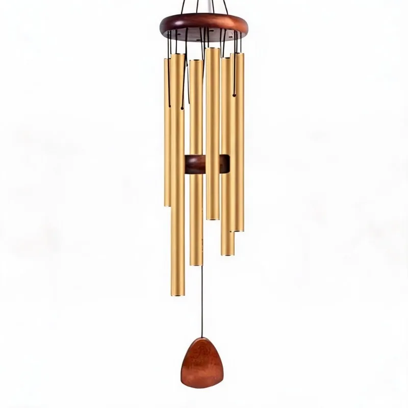 Metal Condolence Bell Pendant, Retro Aluminum Tube Wind Chime for Home Outdoor Decoration