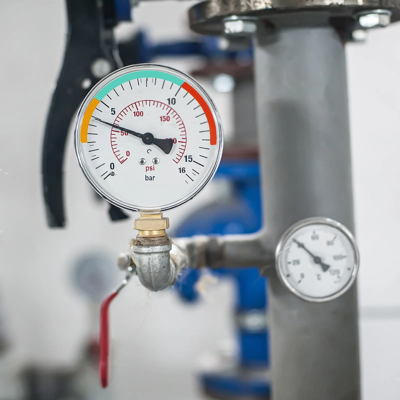 

Pressure Gauge Decal Sticker Set Color-Coded Waterproof Durable For Accurate Range Display Meter Indication Label