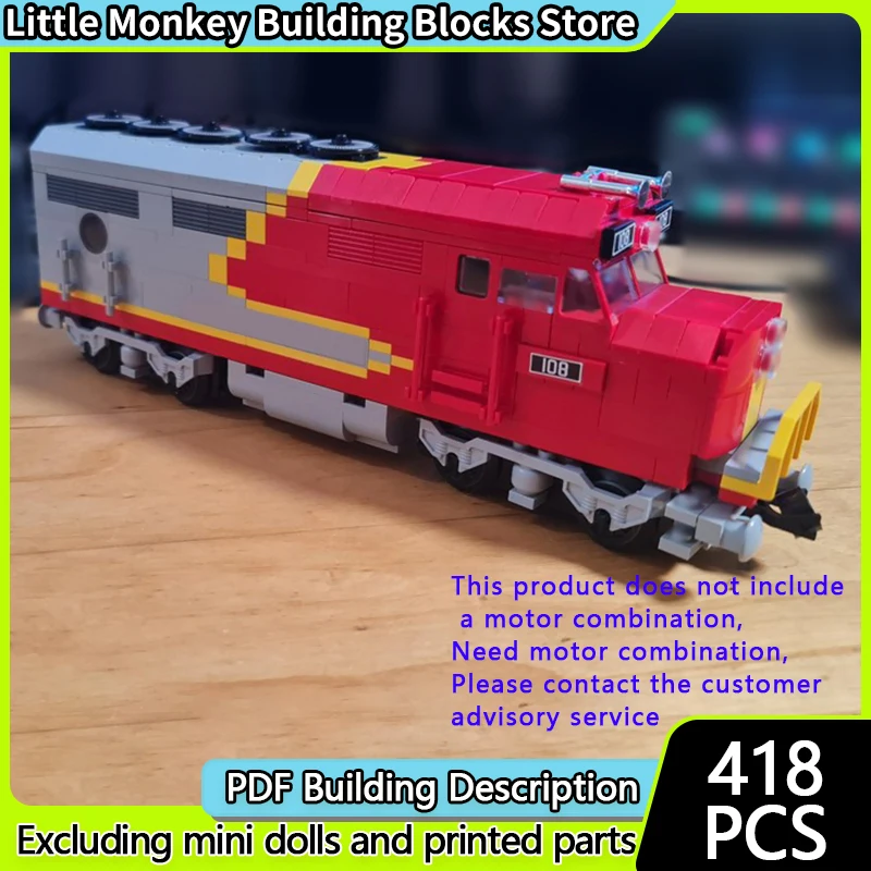 

City Car Model MOC Building Bricks Railway FP45 Diesel Locomotive Modular Technology Children Holiday Gifts Assemble Toys Suit
