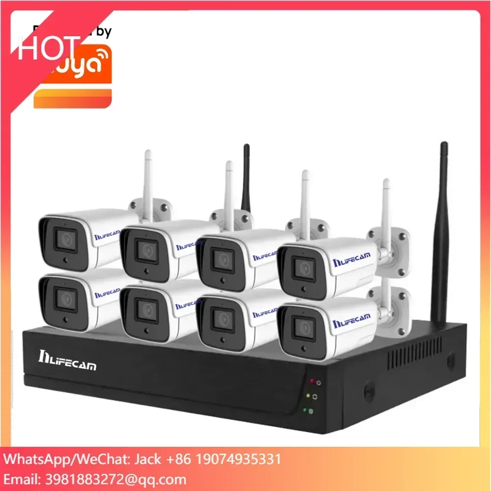 

New Tuya Smart APP 8Channel 1080P WIFI IP Kit Security Surveillance System Wireless Nvr Kit DIY
