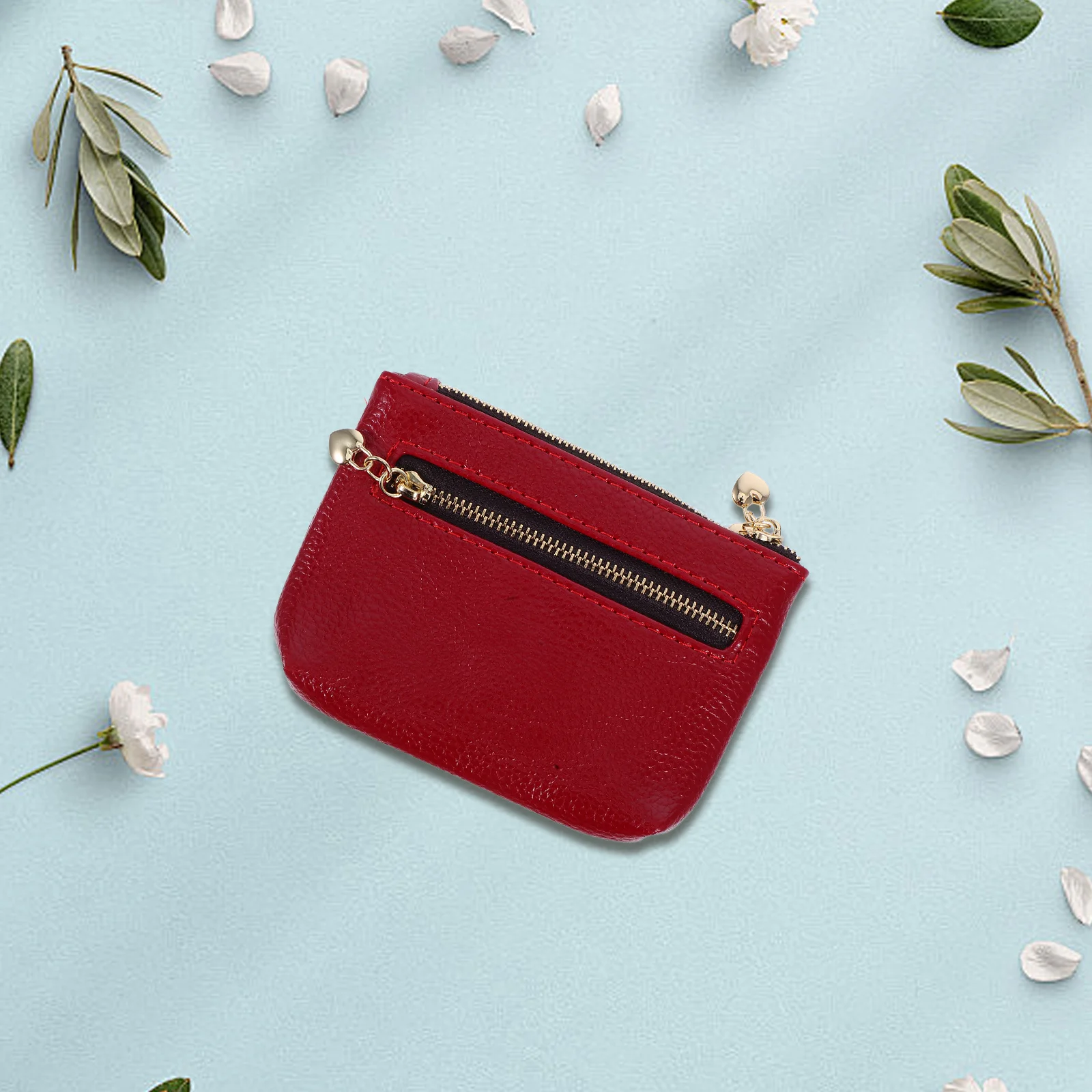 محفظة قصيرة أنيقة للنساء، محفظة تغيير ناعمة من البولي يوريثان مع سحاب، منظم حقيبة نقود متعددة الوظائف، محفظة نسائية مدمجة #1