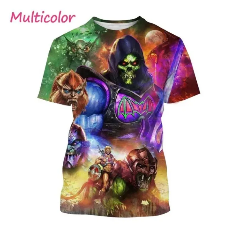 Masters of the Universe He-Man 3D T-shirt Fashion Men's Personality Cool Anime Creative Short Sleeves Cosplay Men's Clothing