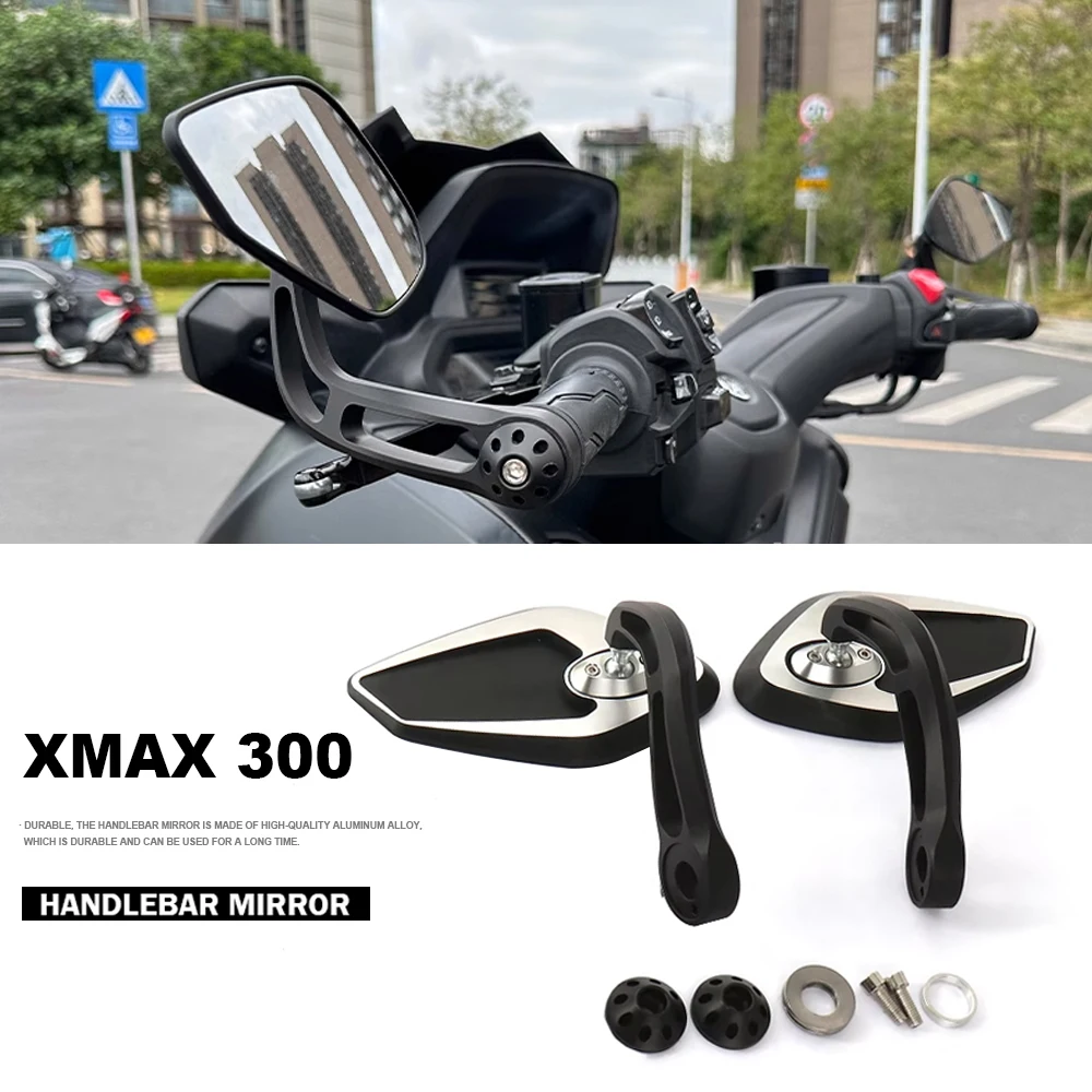 

For Yamaha X-MAX 300 XMAX300 XMAX 300 Motorcycle Accessories Black Silver Handle Bar End Mirror X-MAX300 Side Mirrors