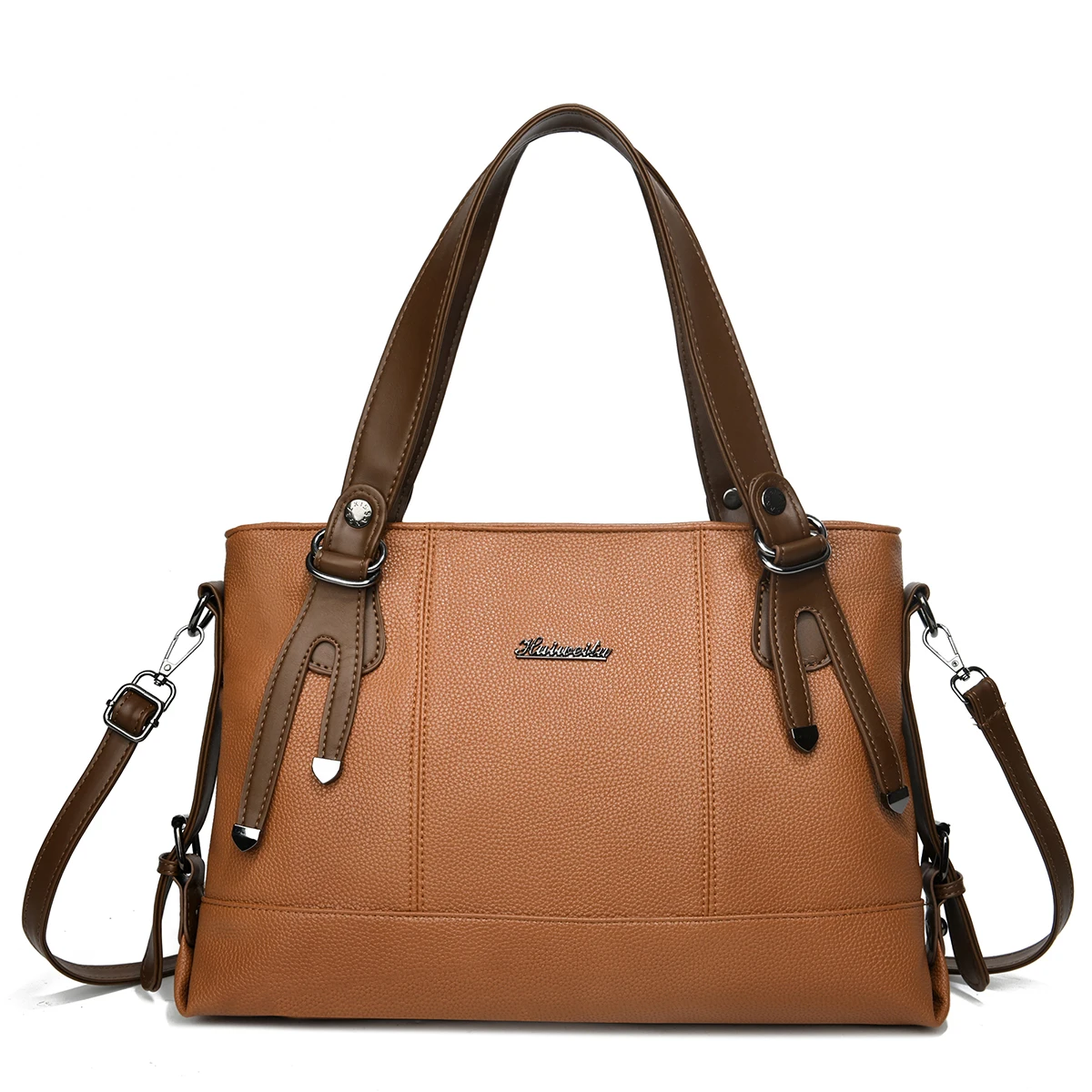 Dixi A97454 Women's Business Commuter Bag PU Leather Zipper Closure Color Large Size Handbag Shoulder Bag