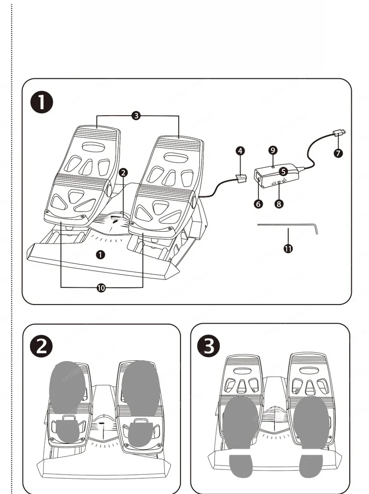 Rudder Pedals - Professional Flight Simulator Controller for PC, PS4, PS5 & Xbox