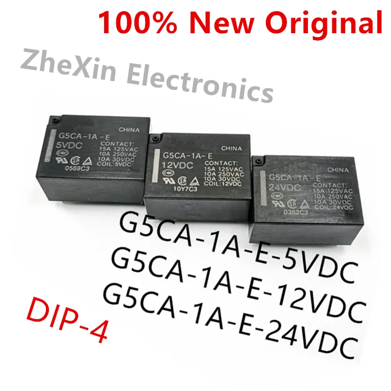 5-10PCS/Lot   G5CA-1A-E-5VDC 、G5CA-1A-E-12VDC 、G5CA-1A-E-24VDC   DIP-4   New Original Electromagnetic Relay    G5CA-1A-E