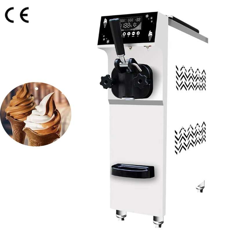 High Quality Soft Ice Cream Machine Desktop Small Ice Cream Making Equipment 900W 12L/H Ice Cream Machine