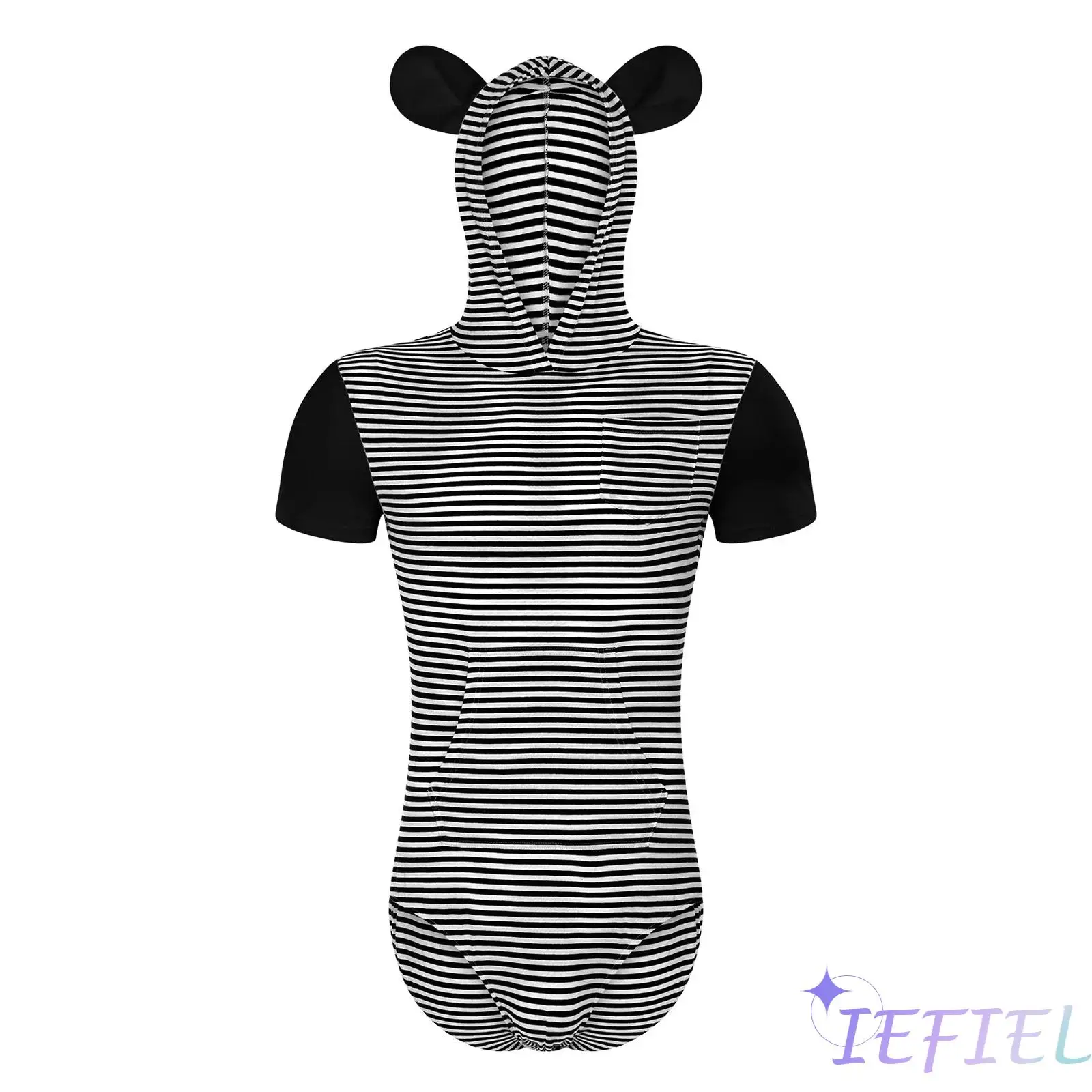 

Мужской шикарный комбинезон-боди для дома с комбинированными текстурами и удобными элементами, полосатая ночная одежда для максимального комфорта дома