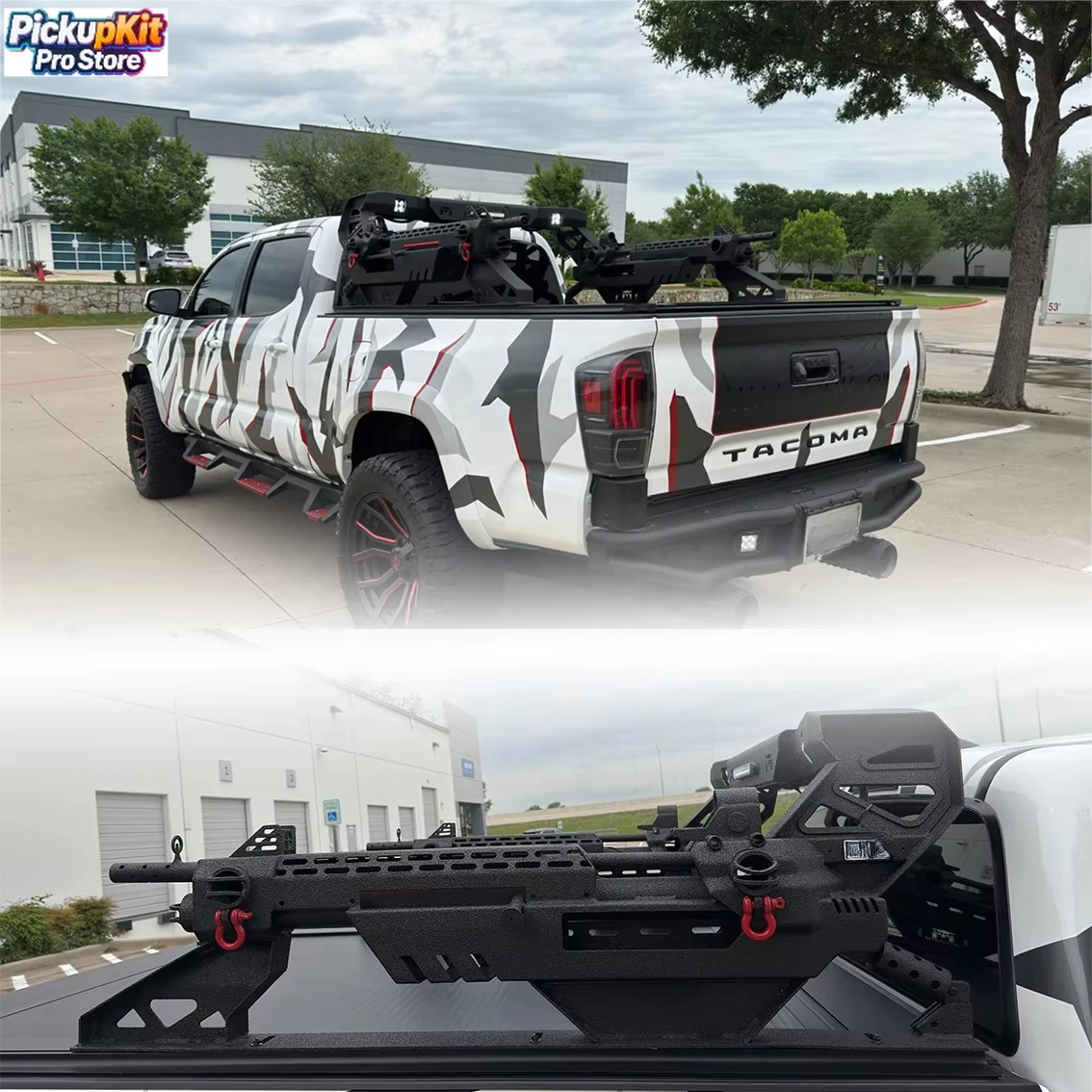 

Aluminum Tubular Roll Bar with Dual D‑Rings & LED Mount for F150 Raptor Gladiator RAM Trucks