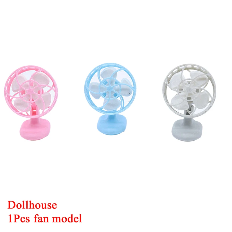 1/12 Poppenhuis Simulatie Mini Elektrische Ventilator Model Poppenhuis Meubels Decoratie Poppenhuis Living Scène Decor Accessoires