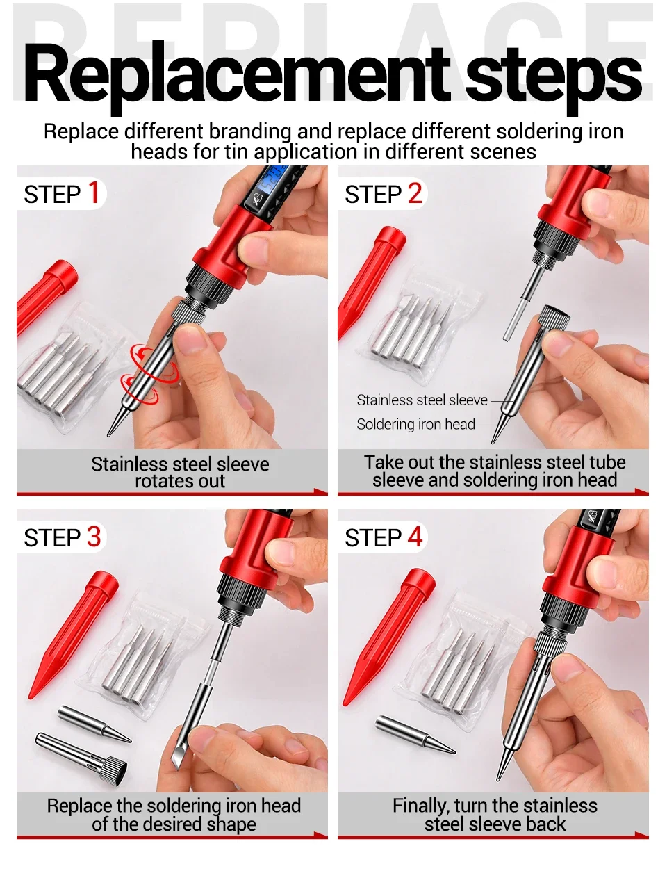 ANENG SL106 Electric Soldering Irons Adjustable Temperature 110V/220V Welding Solder US/EU Plug Professional Repair Welding Tool