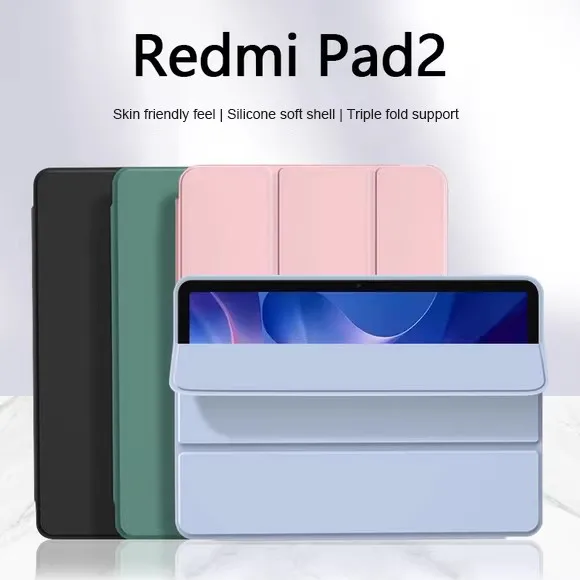 

Мягкий силиконовый кожаный чехол для Xiaomi Redmi Pad 2 2025 11 дюймов MiPad 7 6 Pro 5 11 11,2 Redmi Pad SE 11 10,6 8,7 Auto Wake Sleep
