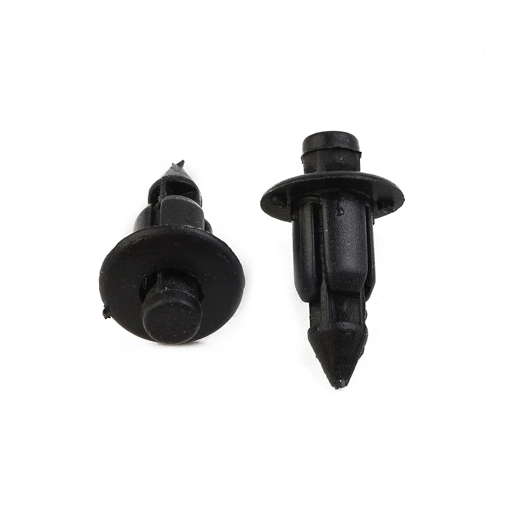 50pcs Rivet Clips Black Motorcycle Fairing Rivet 11mm Collar Diameter 6mm Hole For Honda For Suzuki For Fastener Clips