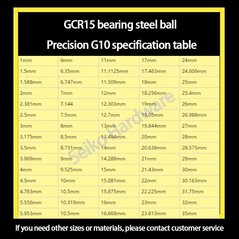 GCr15 Bearing Steel G10 Precision Steel Ball Wear-resistant Precision Steel Ball 1mm 2mm 3mm 4mm5mm6mm7mm8mm9mm10mm11mm12mm~30mm