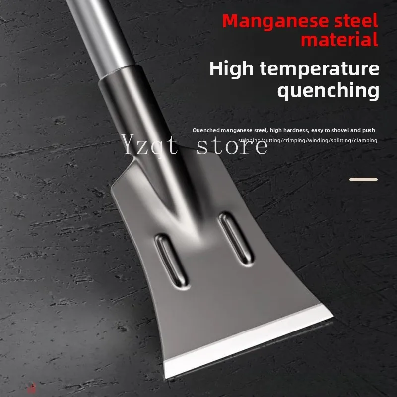 Wall shovel decoration cleaning shovel integrated welding manganese steel shovel head wooden handle high hard ground cleaning