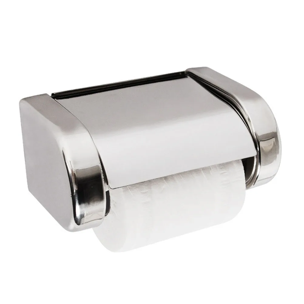 

Stainless Steel Paper Towel Holder Storage Rack for Home Wall-mounted Bathroom Tissue Shelf Stand