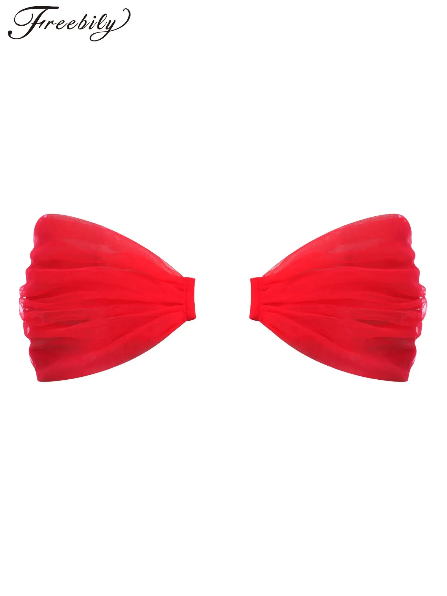 

Woman Shawl Tulle Sleeves Ruched Separated-type Puff Sleeves Shoulder Wraps for Wedding Birthday Gowns Party Dress Accessories