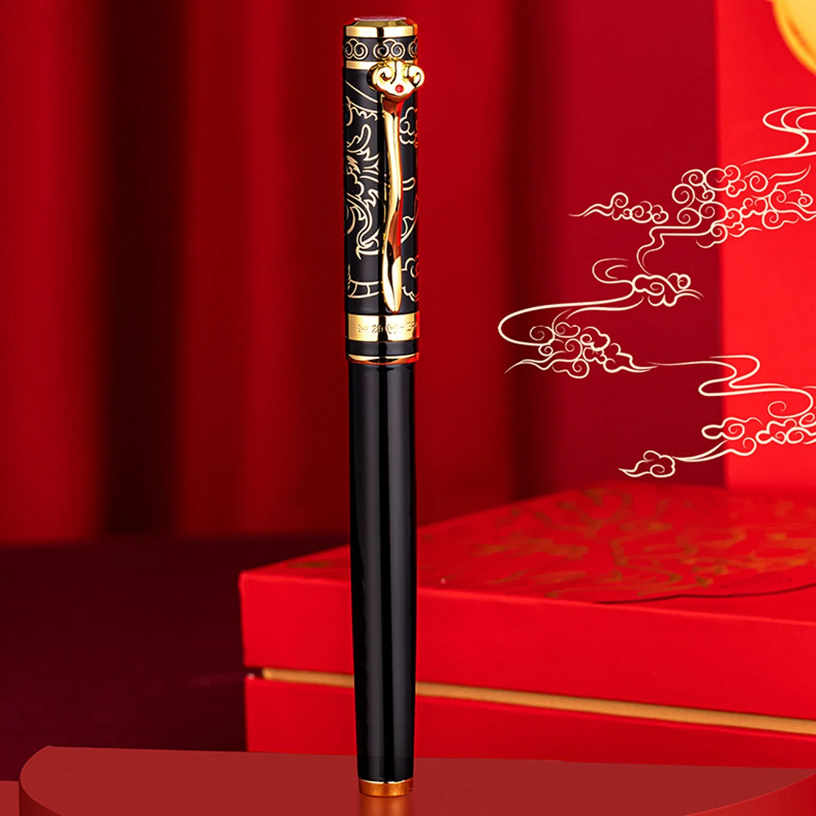 New Hero fountain Pen 2024 Dragon Year Zodiac Commemorative Pen Business Gift ink Pens with Box writing supplies for Collection