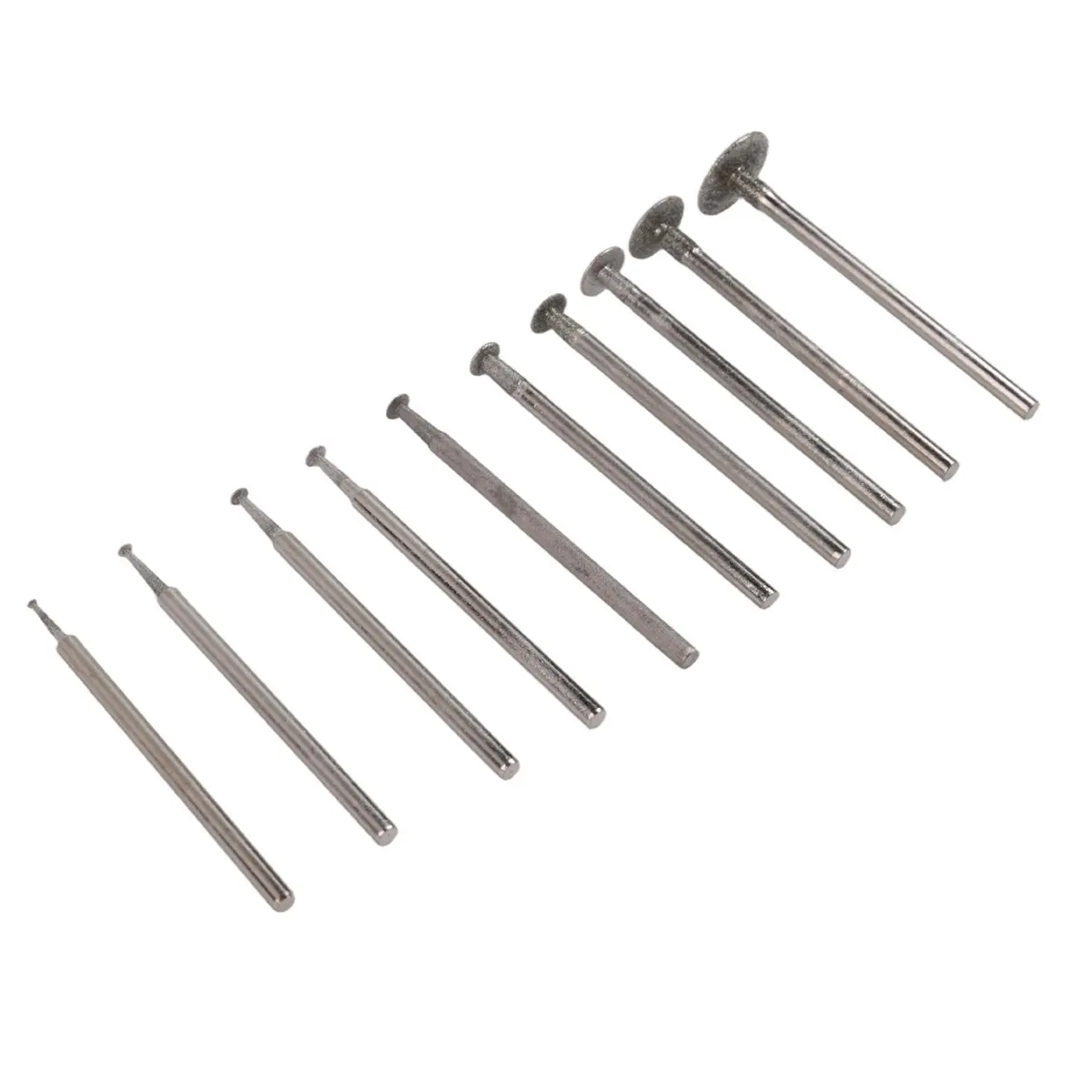 X16A Hot 10pcs T Shape Burr - 3/32Inch Shank Mini Channel Cutting Burs Mounted Stone Carving Bits