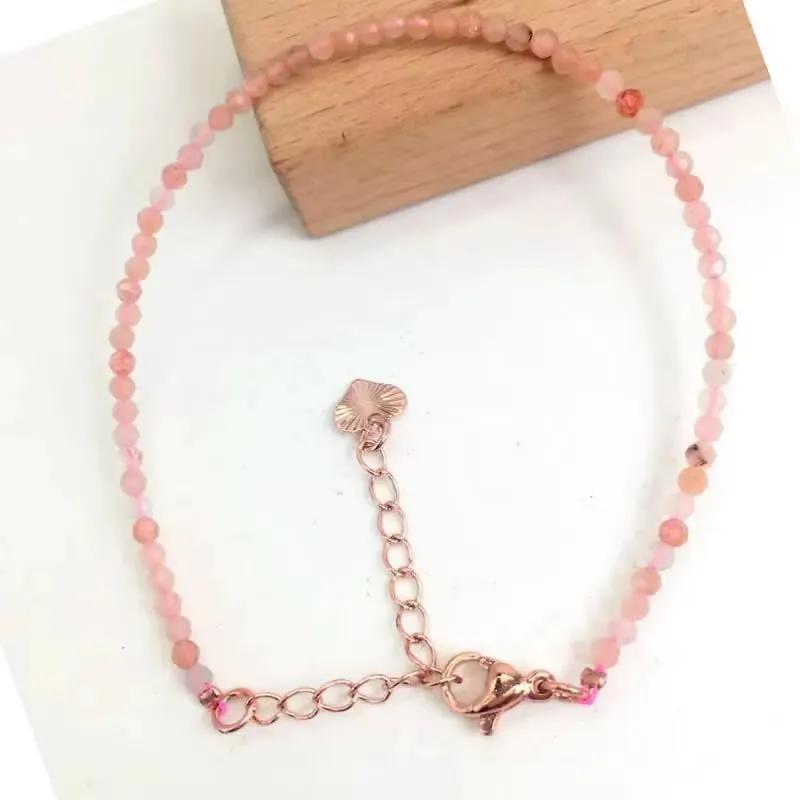 Natural Stone Beads Necklace & Bangle Bracelet Set, Luxury