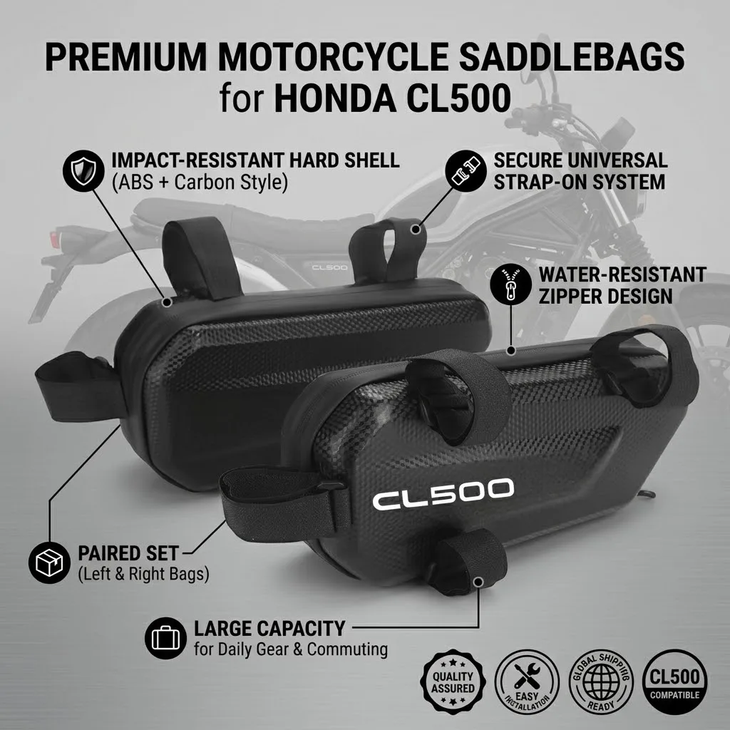 Motorcycle Gear Logo - 360° Waterproof Protection Hard Shell 3L
