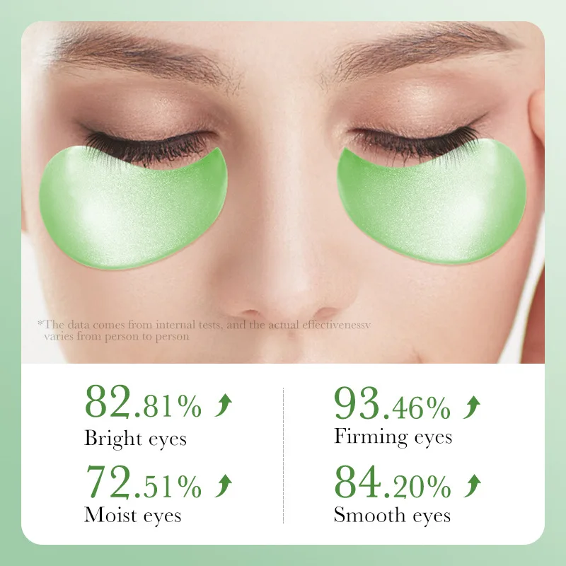 60 piezas de mascarilla de colágeno de aloe vera para ojos, parches hidratantes reafirmantes, brillantes y transparentes, adecuados para toda la piel