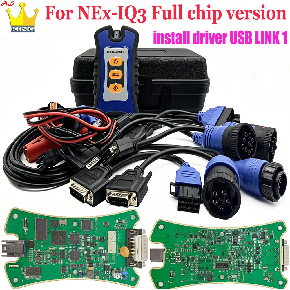 For NEXIQ 3 Full Chip Bluetooth N3 USB Link 1 OBD2 Auto Scanner Diesel Truck Interface Diagnose Heavy Duty Truck Diagnostic Tool