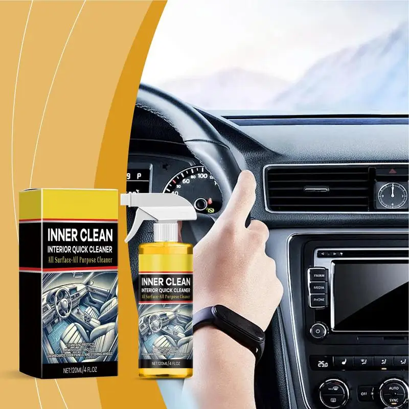 Car Interior Cleaner Car Interior Seat Stain Removal Interior And Dashboard Cleaner Spray Vehicle Maintenance For Car Interior