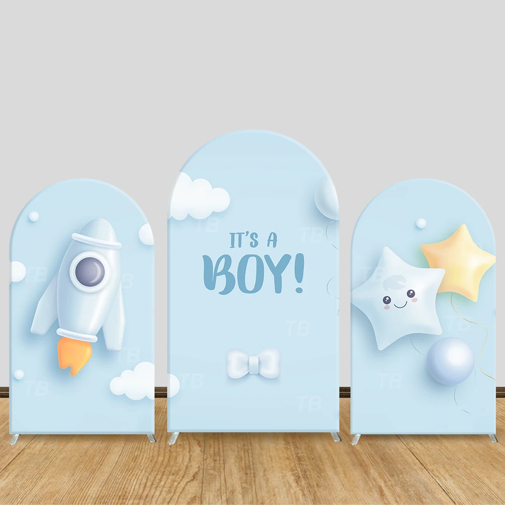 

Baby Shower Arch Backdrop Cover Gender Reveal Party Decorations kid birthday Photography Props Elastic Fabric-Customizable