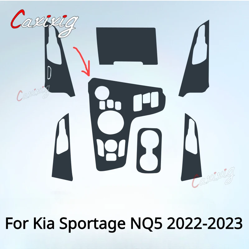 Per Kia Sportage NQ5 2022-2023 Car Interior Center console pellicola protettiva in TPU trasparente accessori per pellicole di riparazione antigraffio