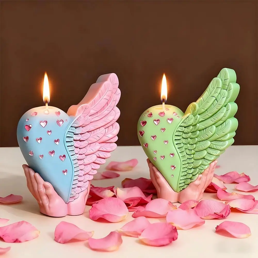 

Creative Hand Wings Silicone Mold, Love Drops, DIY Aromatherapy Candle Mold, Love Plaster Desktop Ornaments