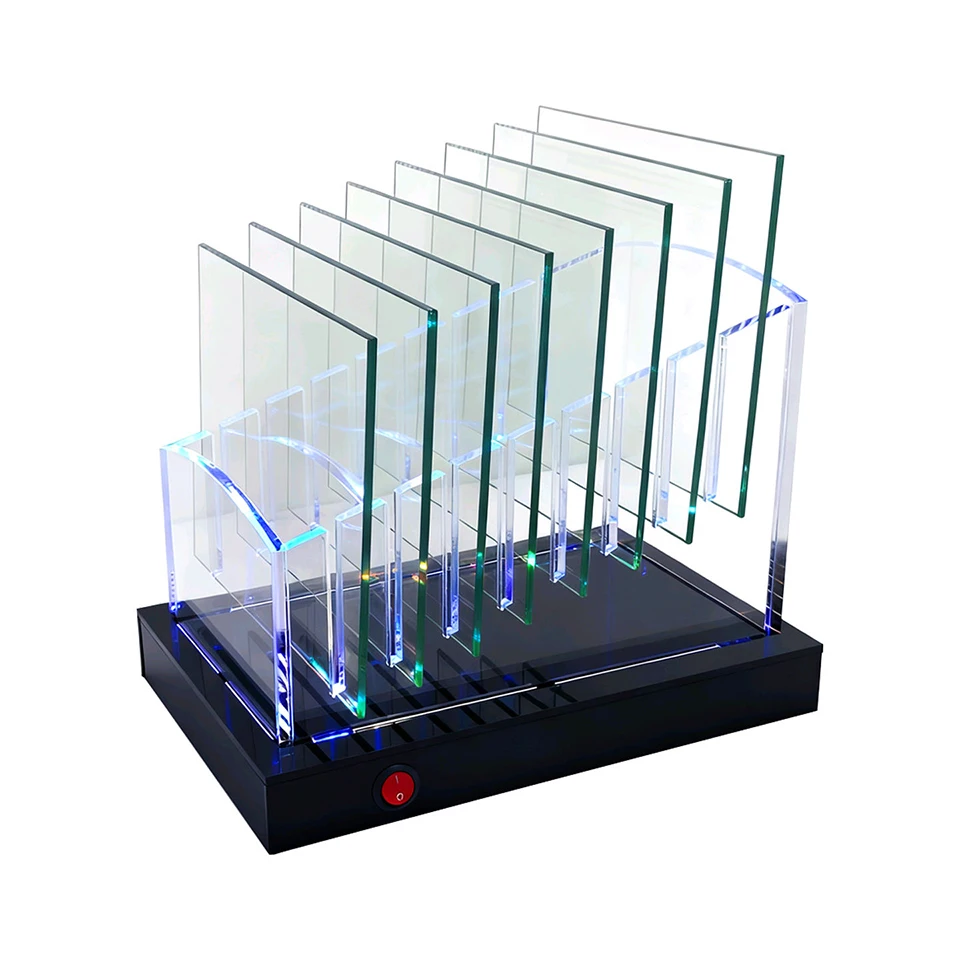 

Professional 7-Slot Glass Demo Holder Kit, Car Window Film Test Display Stand,Acrylic Storage Rack for Auto Detailing ST-A41