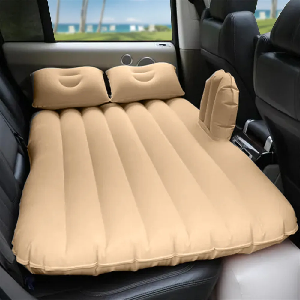 Ultra-soft Flocking Environmental Fabric Car Inflatable Bed Air Cushion Bed Car Travel Bed Portable and Comfortable