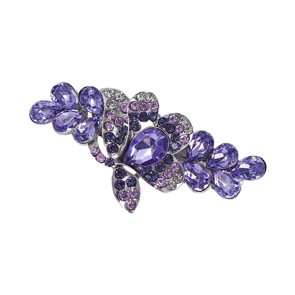 

Vintage Trendy Headwear For Girls Crystal Tulip Spring Clips Hairpins Women Hair Clips Korean Barrettes