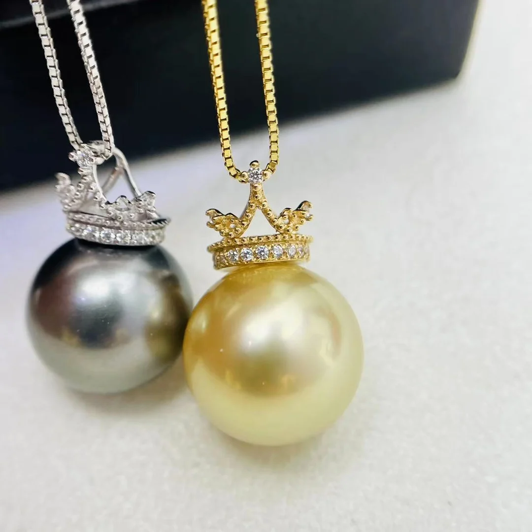 JY2024 DIY 18K Gold Zircons Pearls Pendants Bases Pedestals Necklaces for Women Not Include Pearls JCY