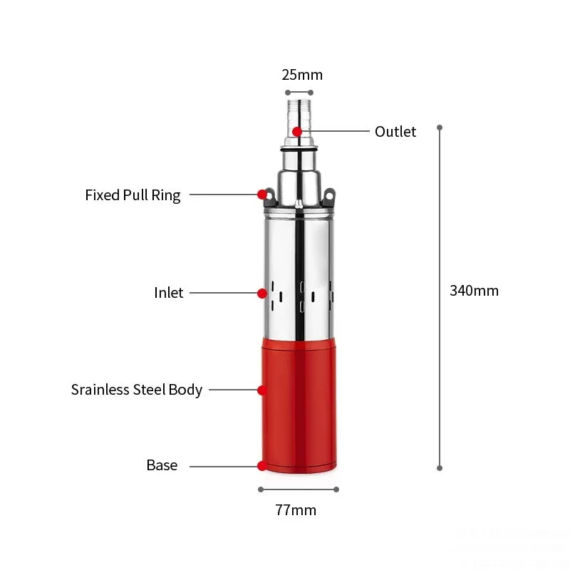 High Pressure Electric Single Stage Submersible Screw Pump with Centrifugal Spiral Diaphragm Booster