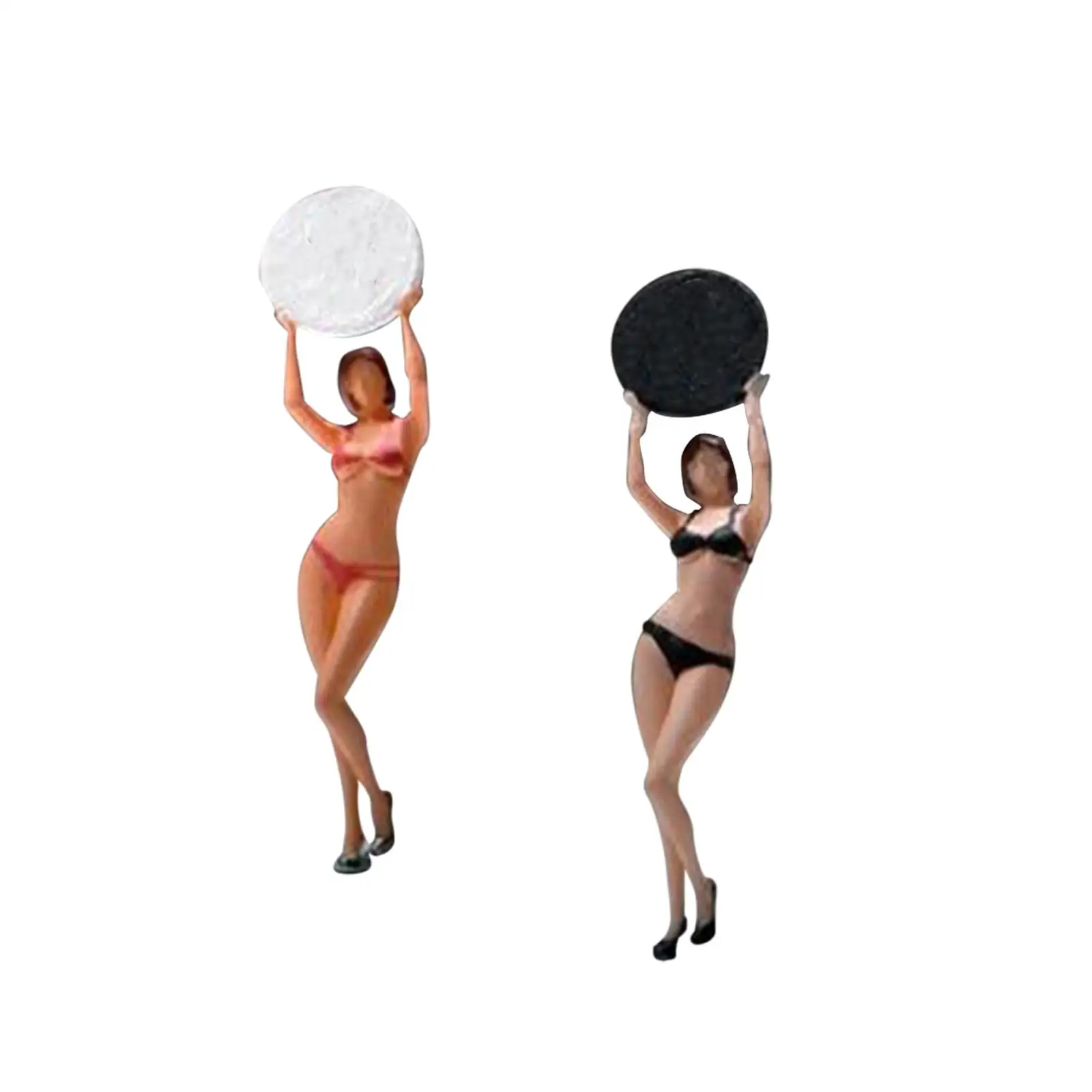 Realistic 1/64 Scale Models Figurine Miniature People Model Ornament for Miniature Scene Dollhouse Sand Table Layout Decoration