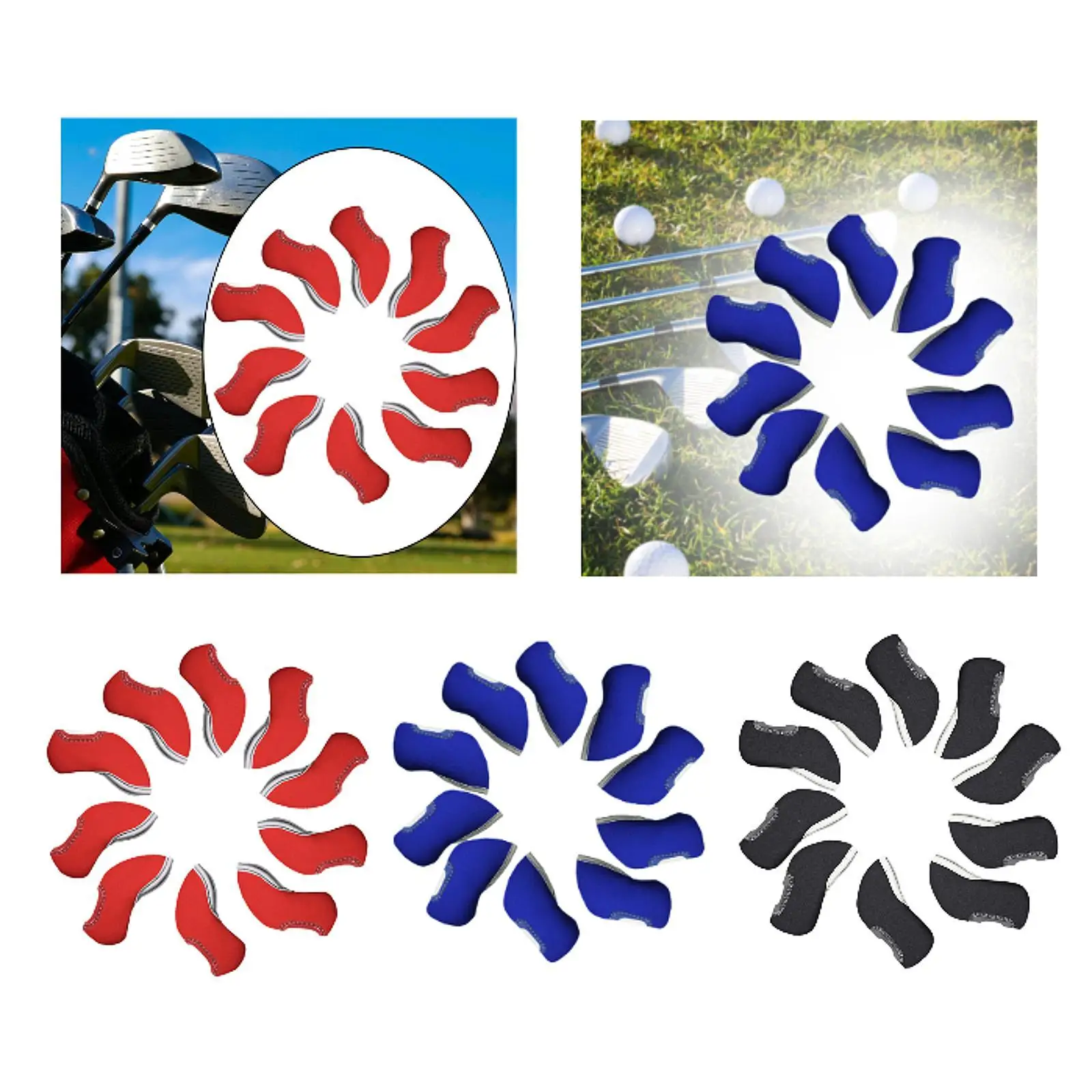 Soft Golf Wedge Covers with Number Tag Support Neoprene Protective Iron Covers for Golf Supplies Golfing