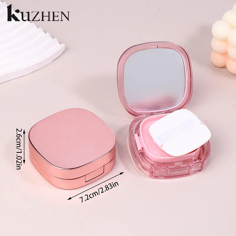 Platz Leere Luft Kissen Puff Box Tragbare Kosmetik Make-Up Fall Container Mit Pulver Schwamm Spiegel Für BB Creme Foundation Diy