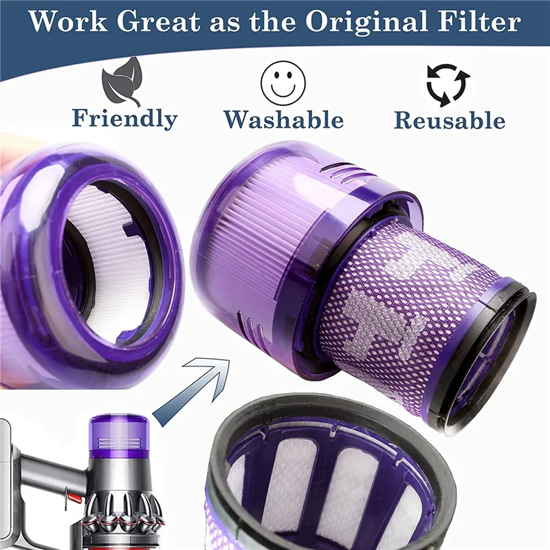 

-ABPO 6-пакет сменных фильтров для пылесоса Dyson V11 V11, крутящий момент V11, беспроводной вакуумный фильтр Hepa для животных