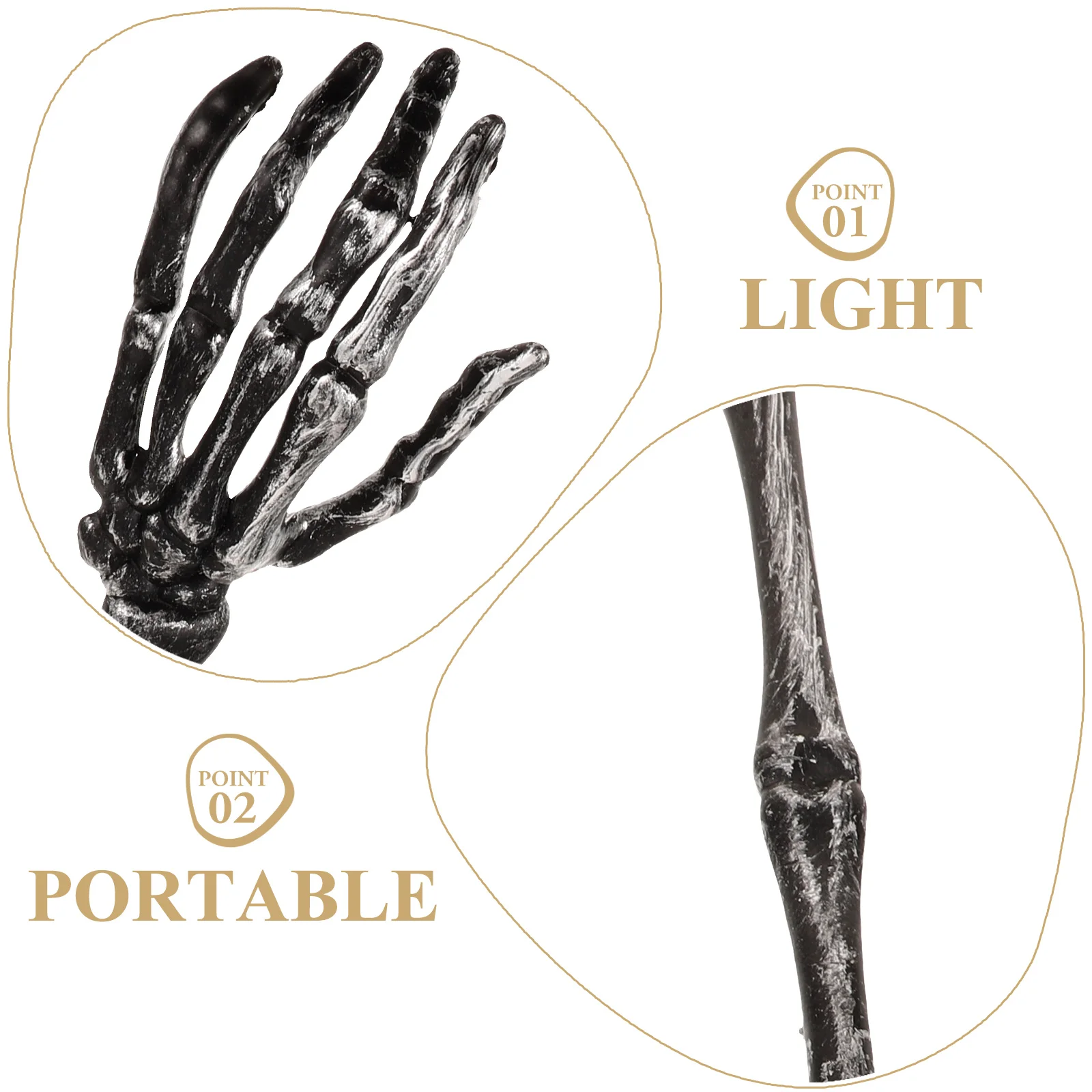 

2Pcs Halloween Salad Tongs Fun Skull Claw Shaped Spork for Kitchen Decor and Healthy Salad Serving Long Handle Spork