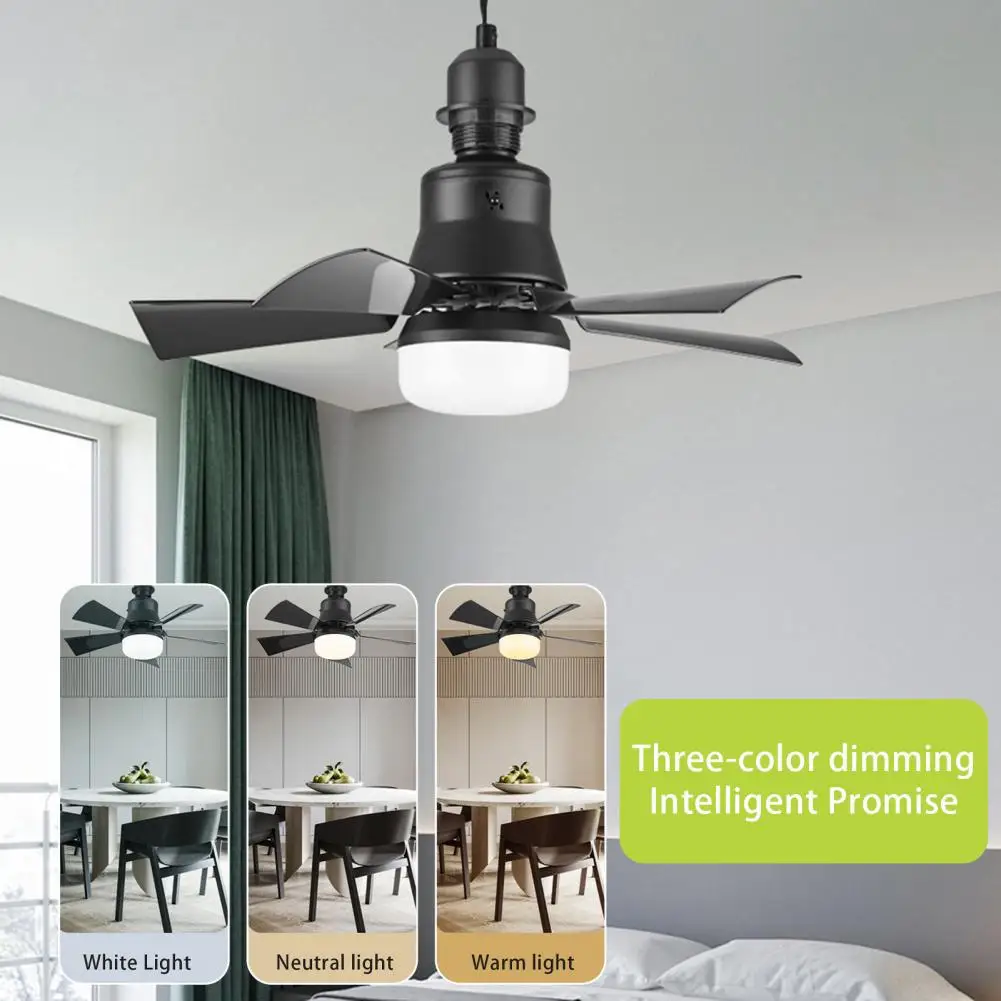 

E27 Base Ceiling Fan Light Modern Dimmable Ceiling Fan with Remote Control Super Bright Led Light Detachable Blades Low for Any