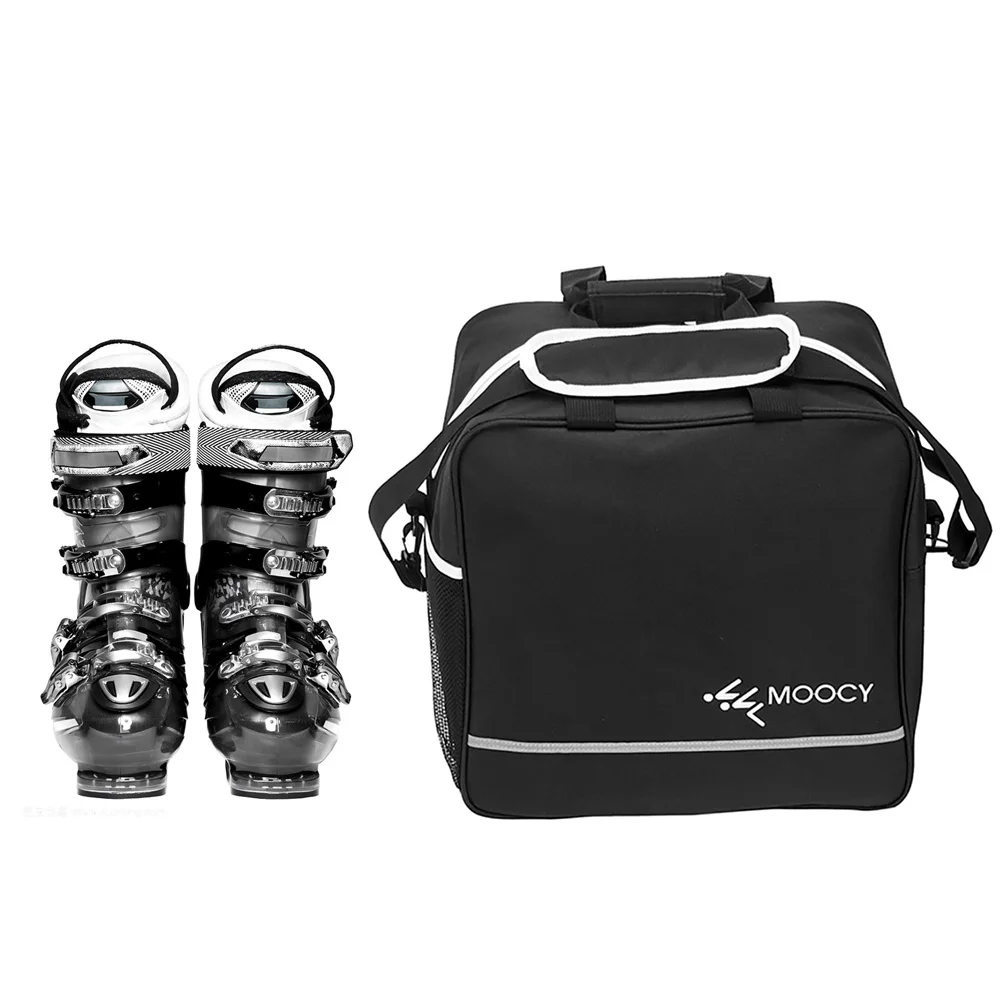 2Pcs Ski Bag Ski Boot Bag Combo With Reinforced Handle Detachable Shoulder Straps Adjustable Length For Boards Up To 200 Cm