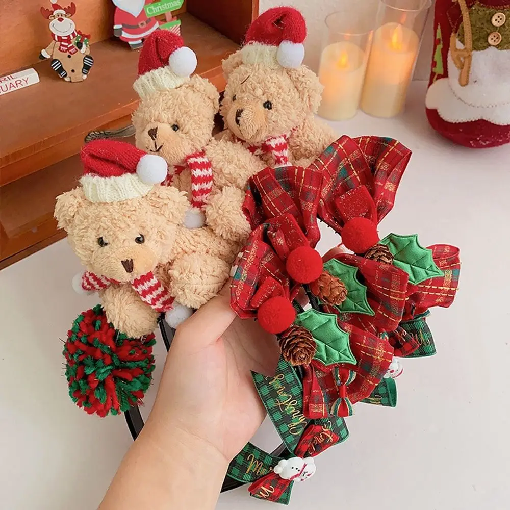 

Christmas Decoration Christmas Headband Santa Elk Hair Hoop Antlers Headband New Year Hair Band Hair Hoop Bow Hair Band