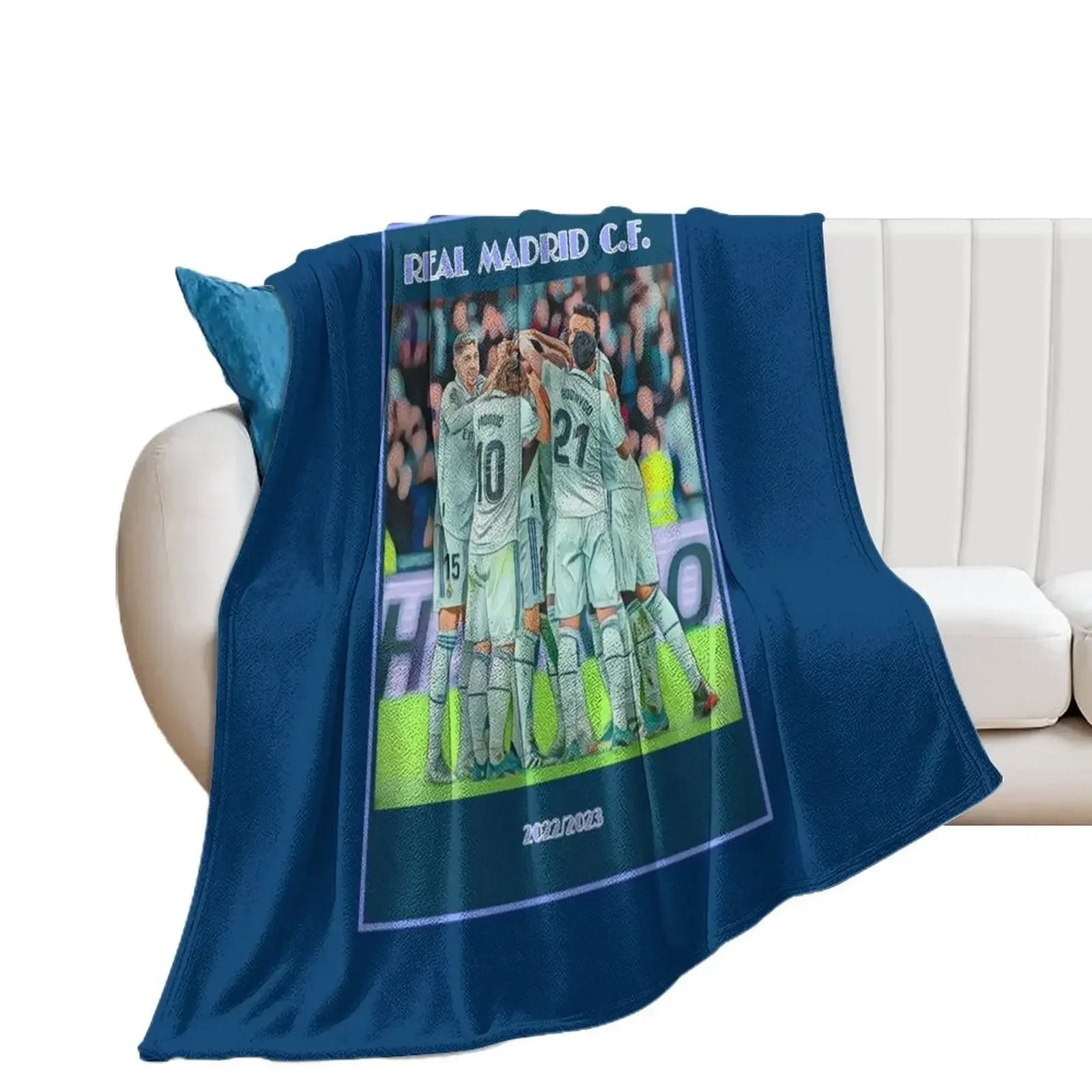 

Rea Madrid players team celebration goal Throw Blanket Loose Retros Blankets