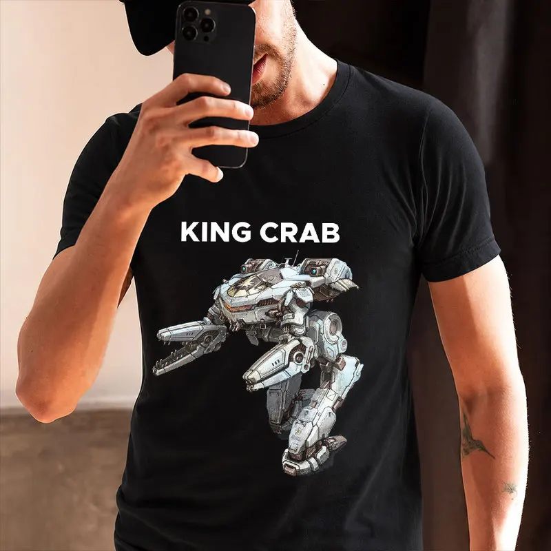 Retro MechWarrior 5 Mercenaries T‑Shirt Battletech Game Merch Graphic Print Tee Unisex 0731 Casual Short‑Sleeve Gaming Top