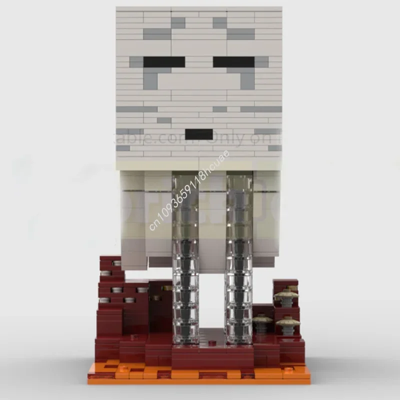 843pcs MOC UCS Ghast Pixel Art Building Blocks Christmas Gift Causation-based Cognitive Toys Parent Child Hands On Assemble